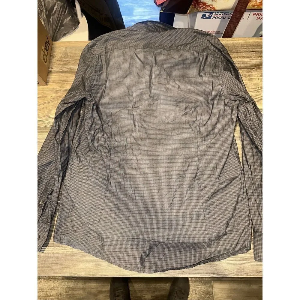 Kenneth Cole Reaction Men's Long Sleeve Shirt Gray Stripes Size Small. NWOT - Picture 5 of 5